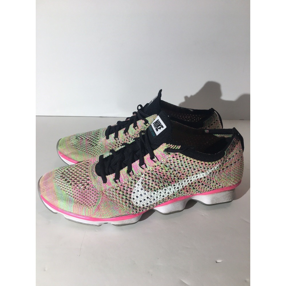 Nike Flynit Zoom Agility Womans Multicolor Athletic‎ running shoes-size 10
